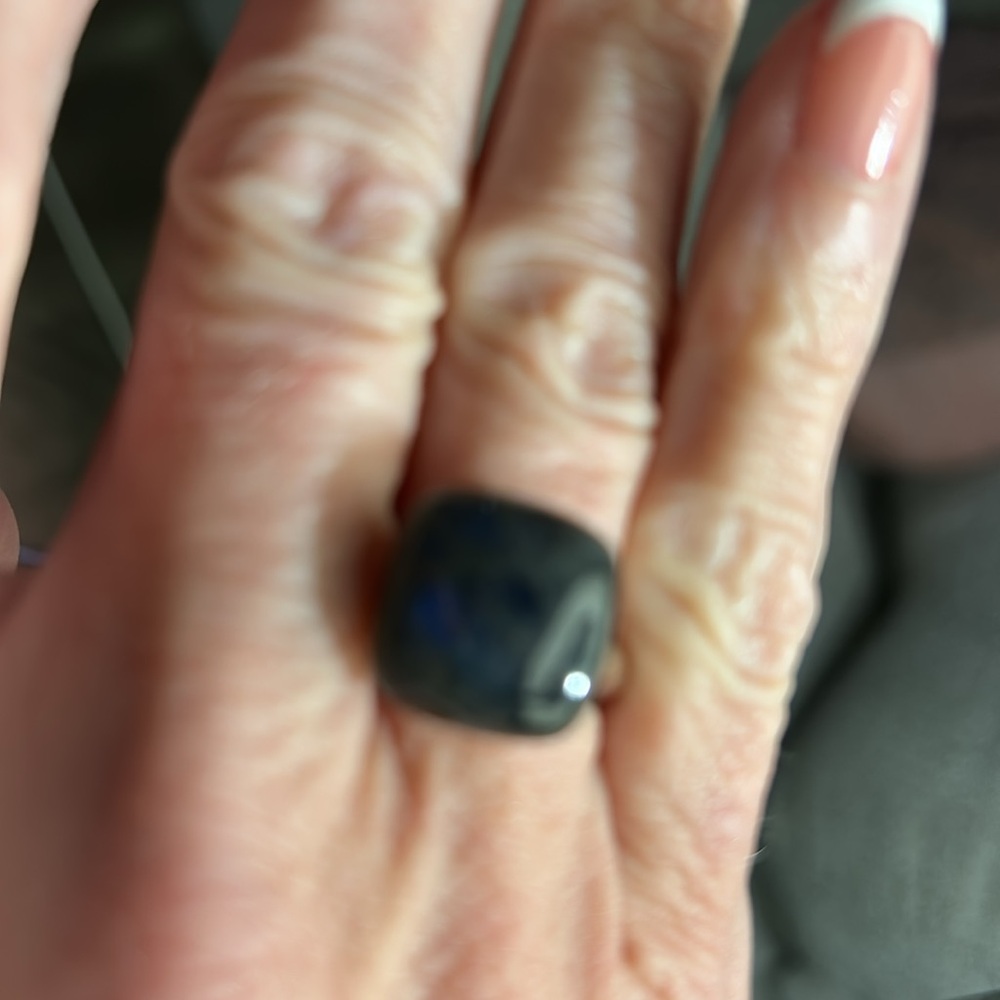 John Hardy Bamboo Orb Ring with Blue Labradorite in Silver Sterling, Size 7 - Picture 4 of 8